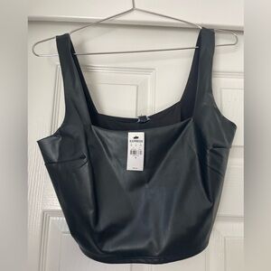 Express faux leather cut off